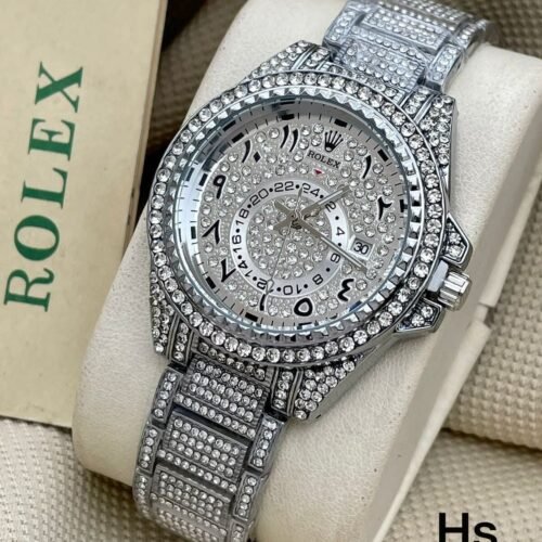 Rolex Arabic Silver Diamond