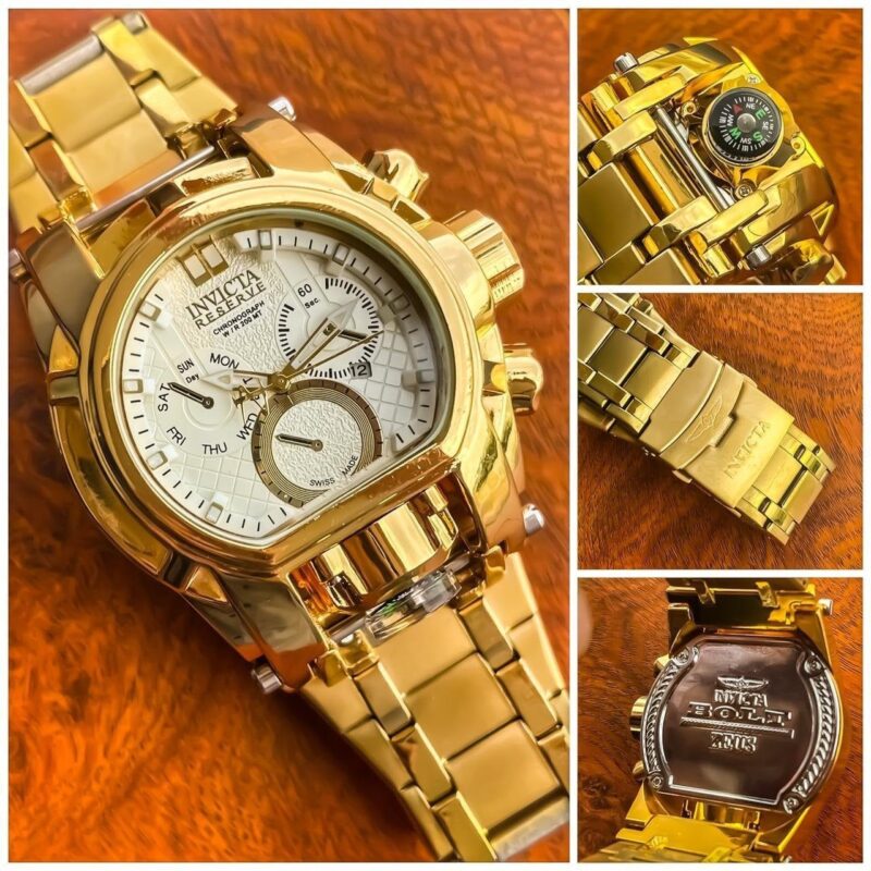 INVICTA RESERVE Gold & White