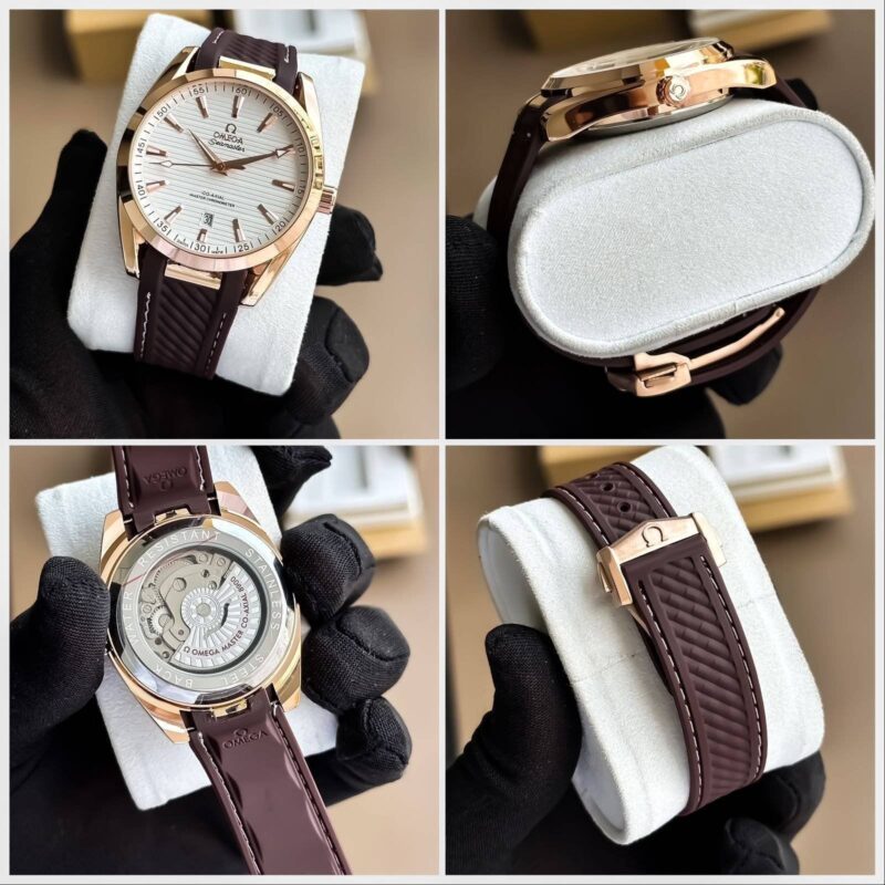 Omega Seamaster Aqua Brown & white