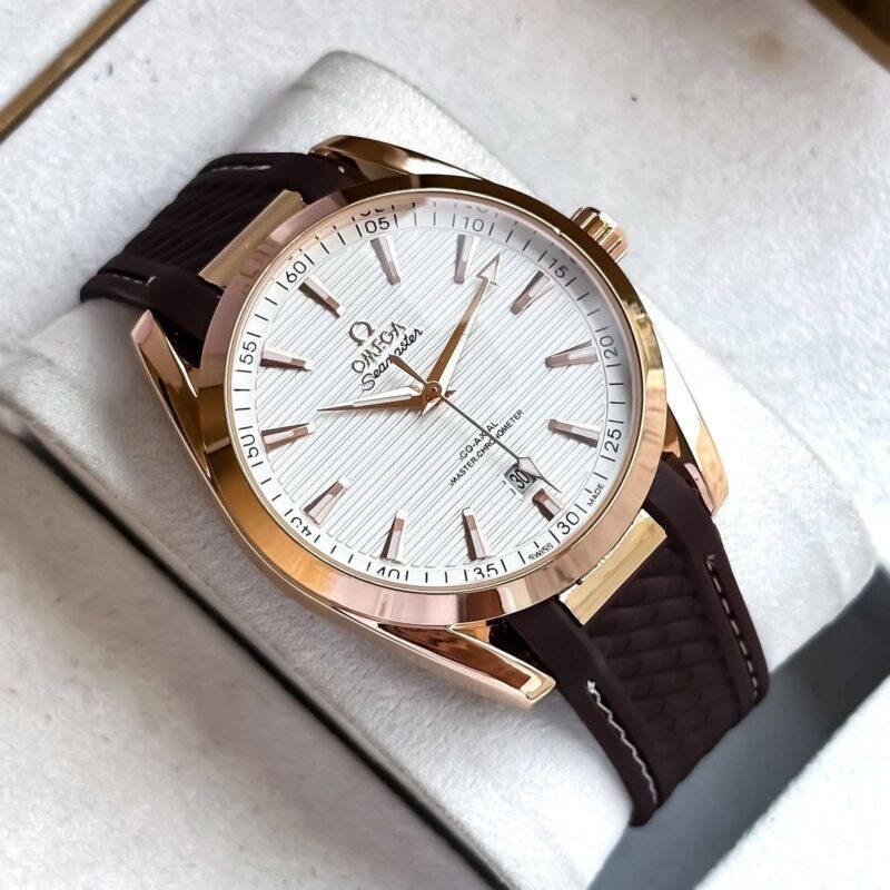 Omega Seamaster Aqua Brown & white