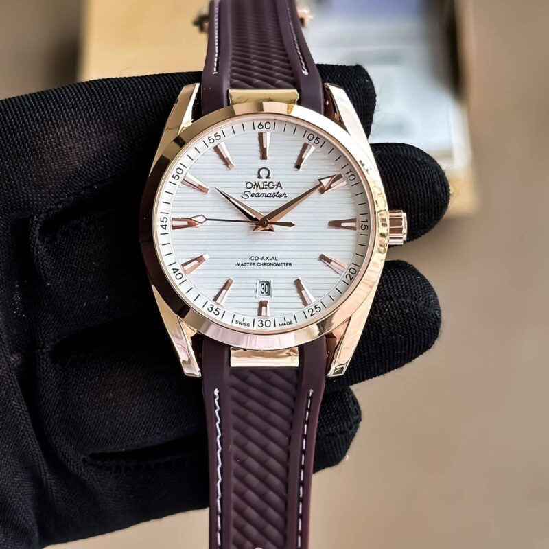 Omega Seamaster Aqua Brown & white