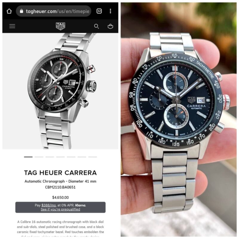 TAG Heuer chronograph Black Dial